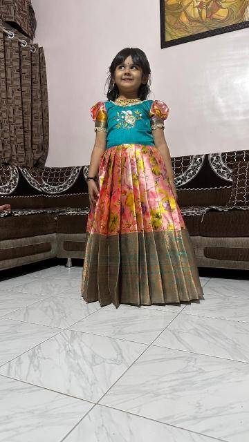 kids gown kanjivaram silk Children wear wholesale